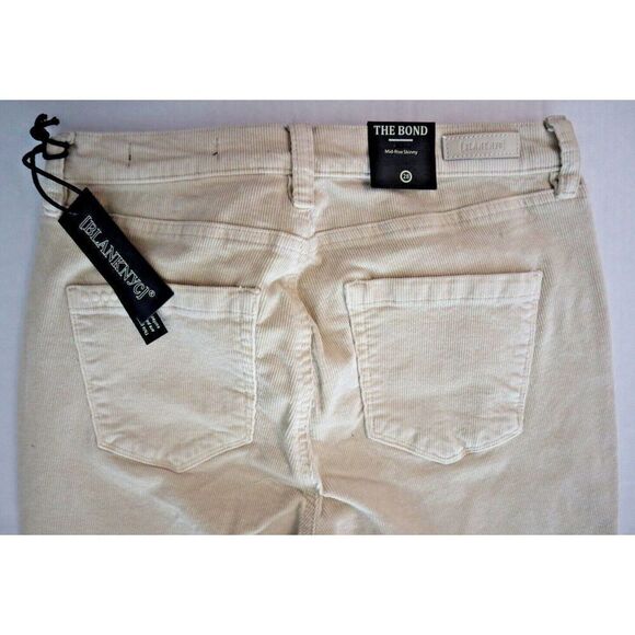 BLANKNYC Women Sz 28 Cream/Ivory The Bond Mid-Rise Skinny Ankle Corduroy Pants - Picture 7 of 10